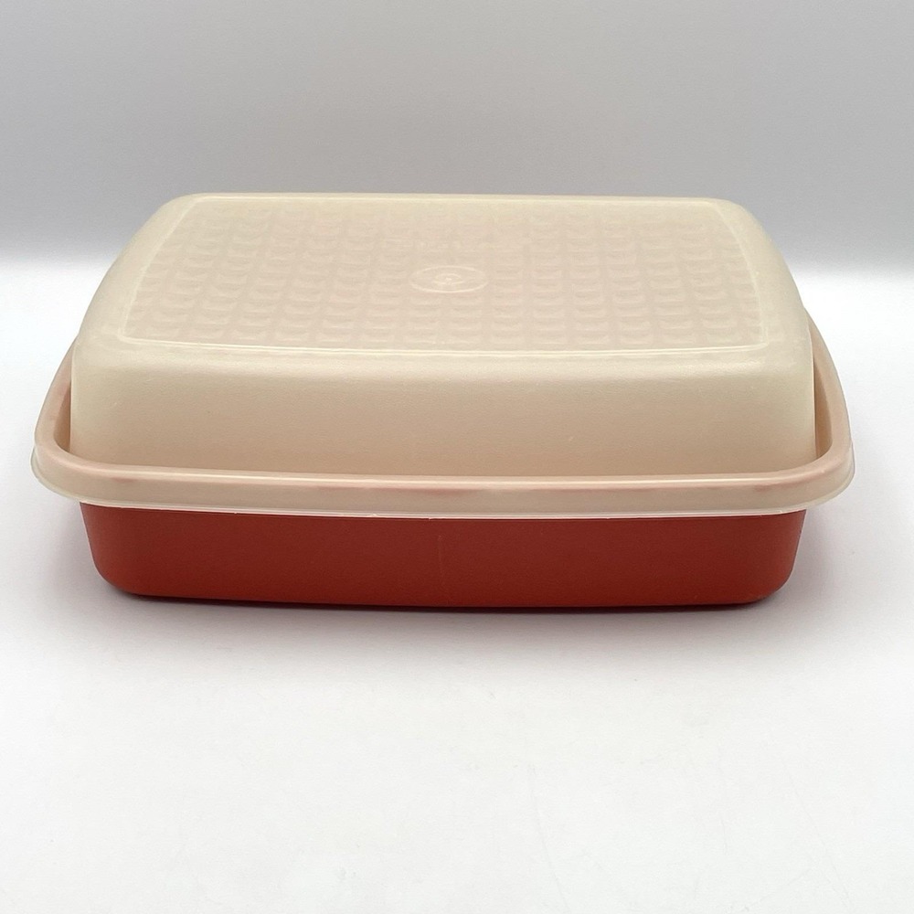 Vintage 1990s Tupperware Season Serve 1518-2 Red Marinating Container Lid